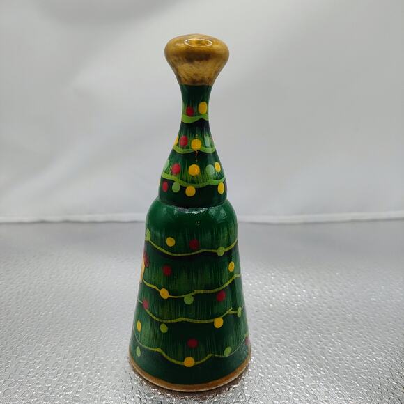 Vintage Wooden Christmas Bells Set of 4 - Picture 6 of 16